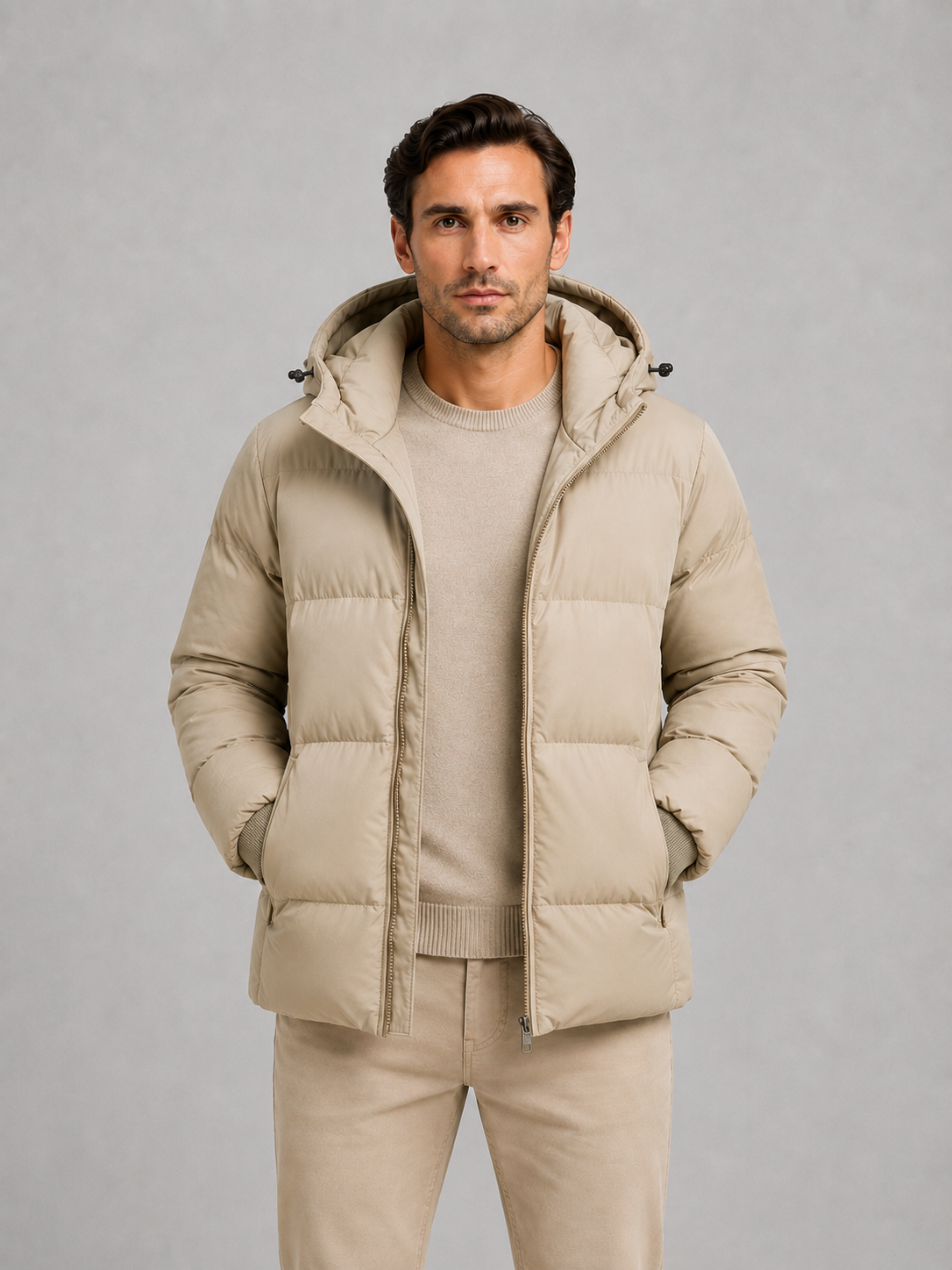 Coat Men - Hooded Puffer Coat