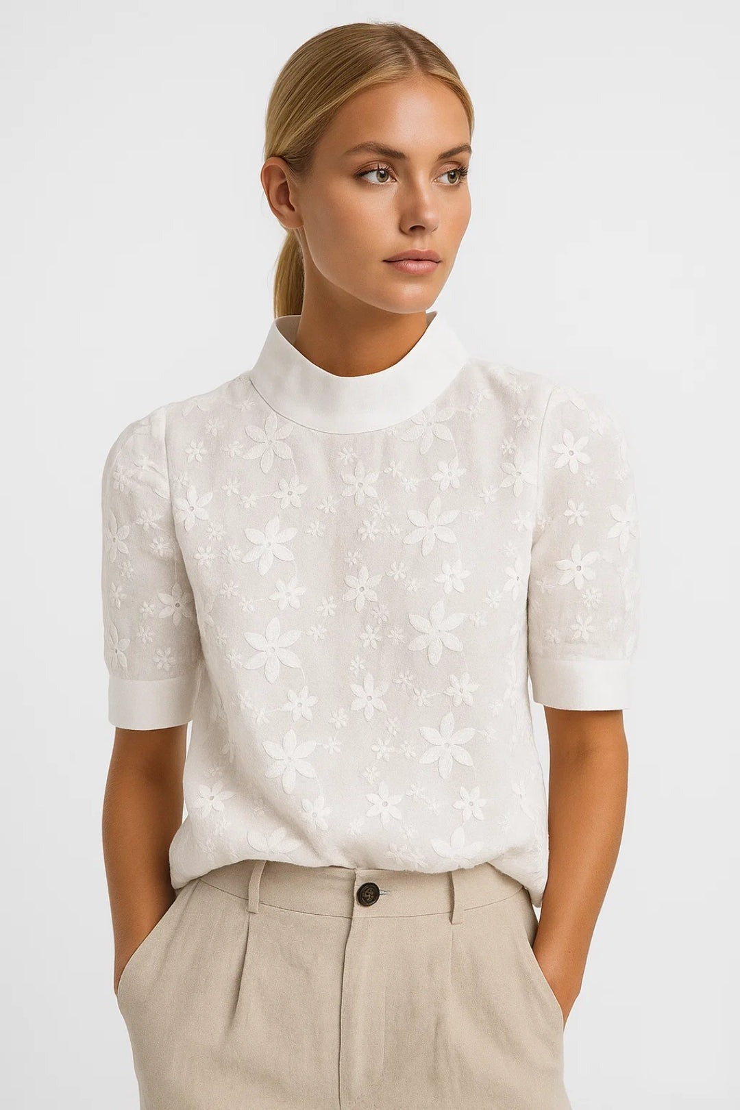 Top Women - Floral Embroidery Top
