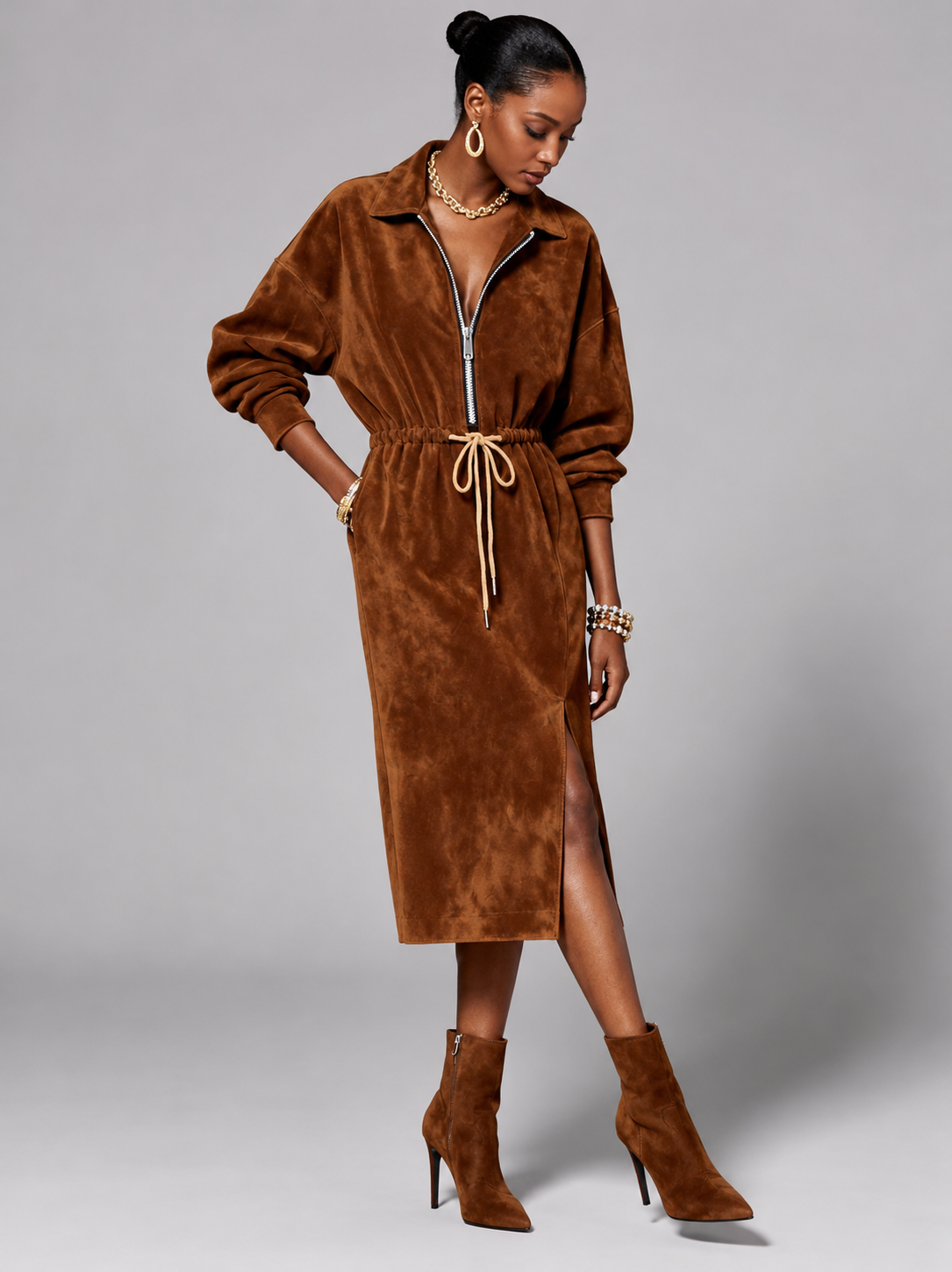 Dress Women - Midi Shirt Dress