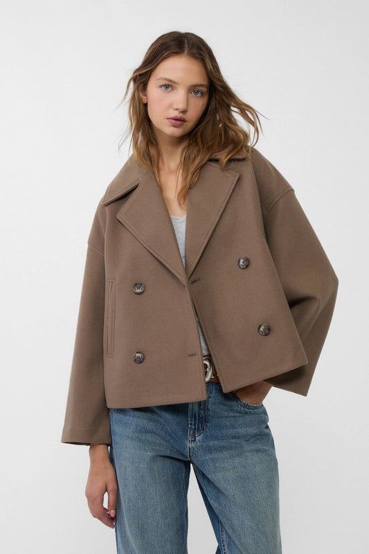 Coat Women - Short Double Breasted Coat