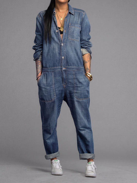 Jumpsuit Women - Denim Coverall Jumpsuit