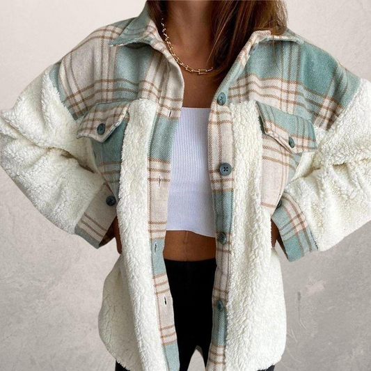 Jacket Women - Cotton Detail Casual Jacket with Pocket Detail