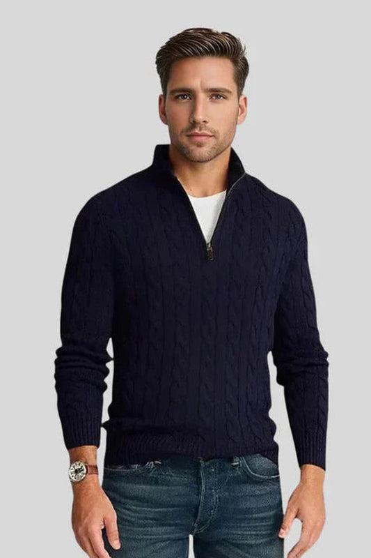 Pullover Men - Cable Knit Warm Winter Pullover