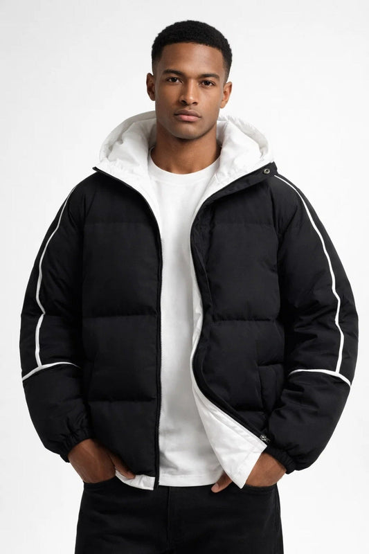 Coat Men - Warm Lined Style Coat with Hood