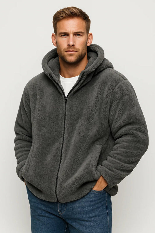Hoodie Men - Fleece Warm Teddy Hoodie