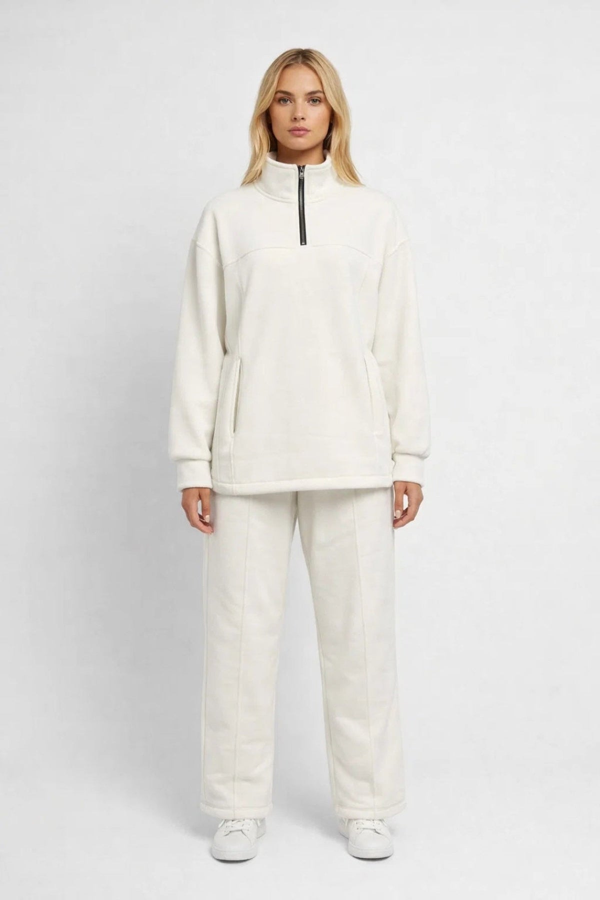 Loungewear Women - Set Pullover Loungewear with Half-Zip