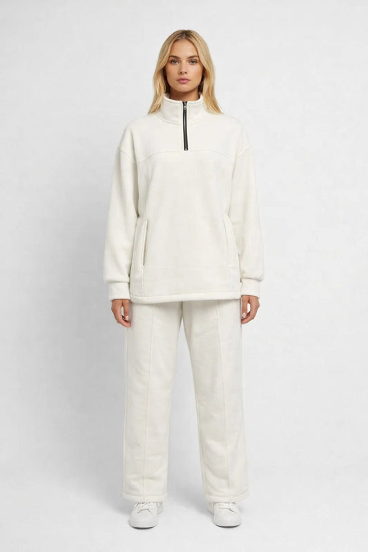 Loungewear Women - Set Pullover Loungewear with Half-Zip