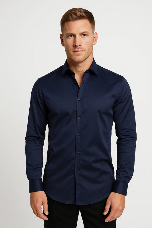 Shirt Men - Versatile Smart Casual Shirt with Long Sleeves