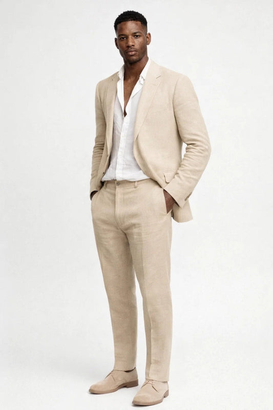 Set Men - Lightweight Two-Piece Summer Outfit with Button Front