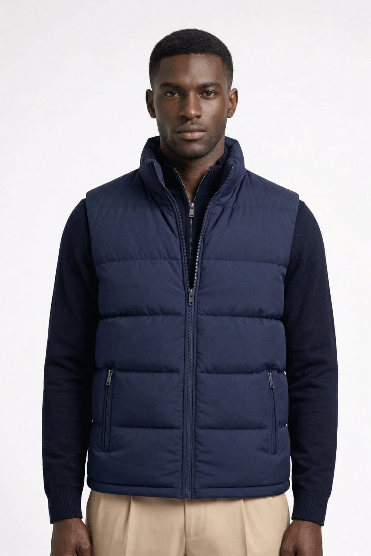 Gilet Men - Lightweight Bodywarmer Stand Gilet with Collar