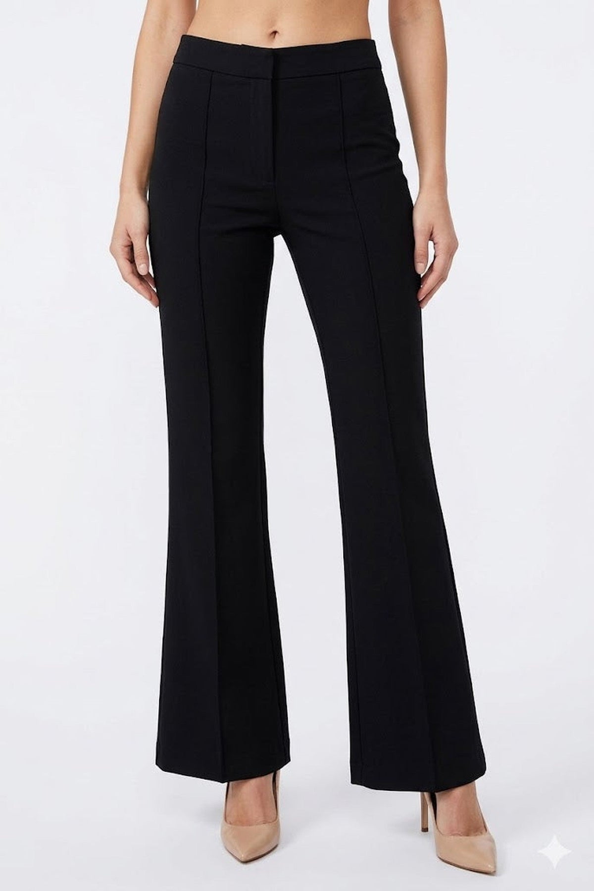 Trousers Women - Wide Leg Palazzo Trousers with High Waist