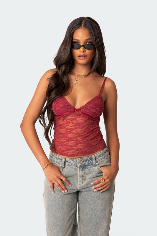Blazer Top Women - Lace Fitted Top