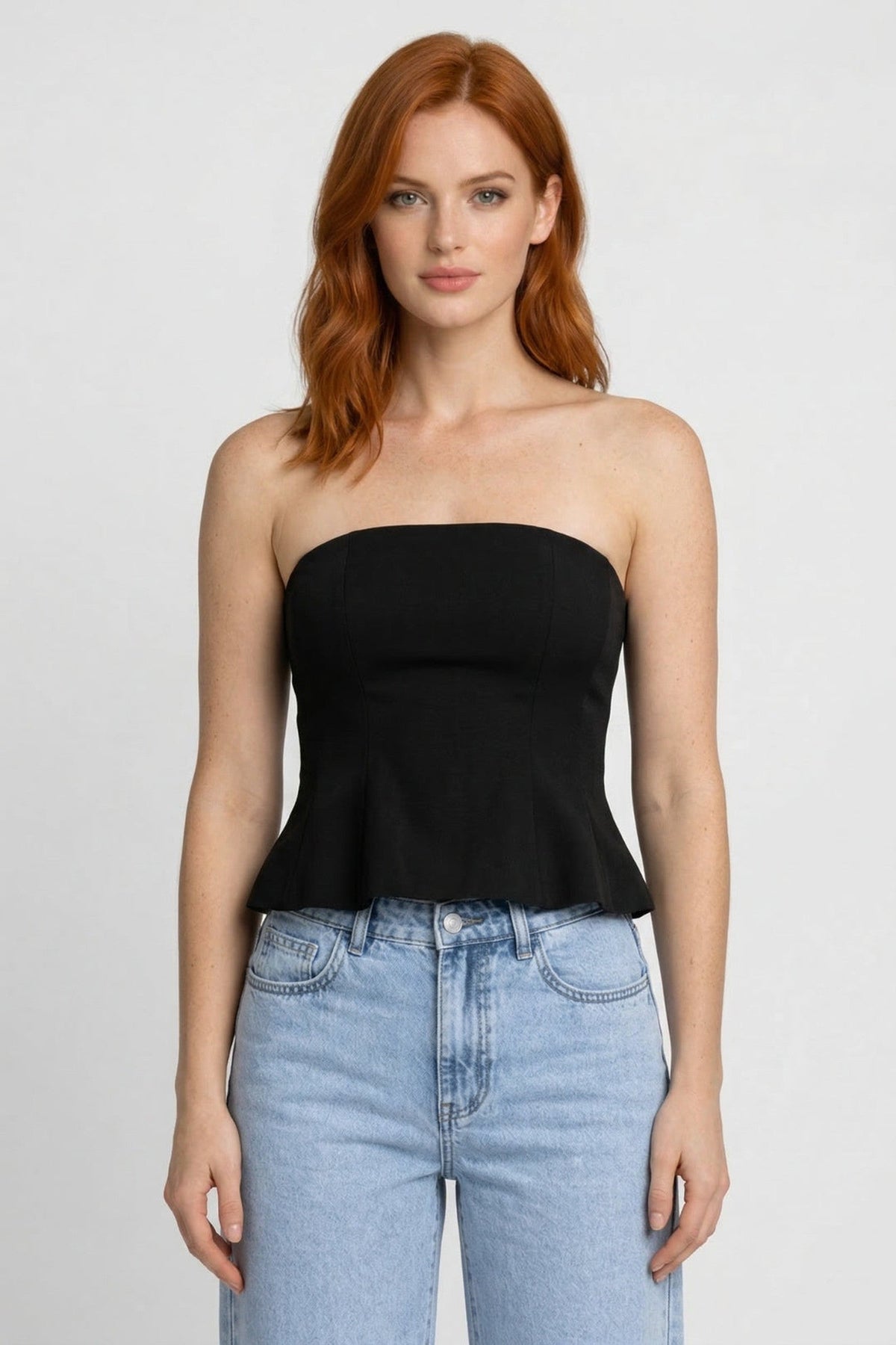 Corset Top Women - Fitted Evening Top with Strapless Design