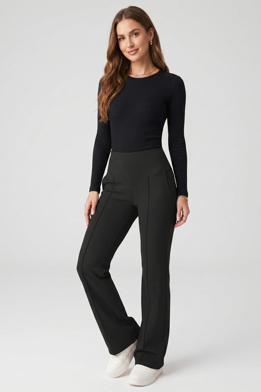 Leggings Women - High Waist Flare Leggings with Tummy Control