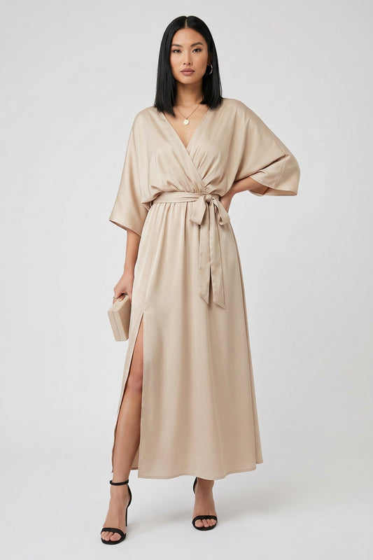 Maxi Dress Women - Airy Summer Maxi Dress with Flowing Skirt