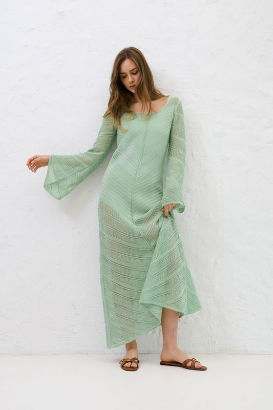 Maxi Dress Women - Openwork Cotton Long Dress