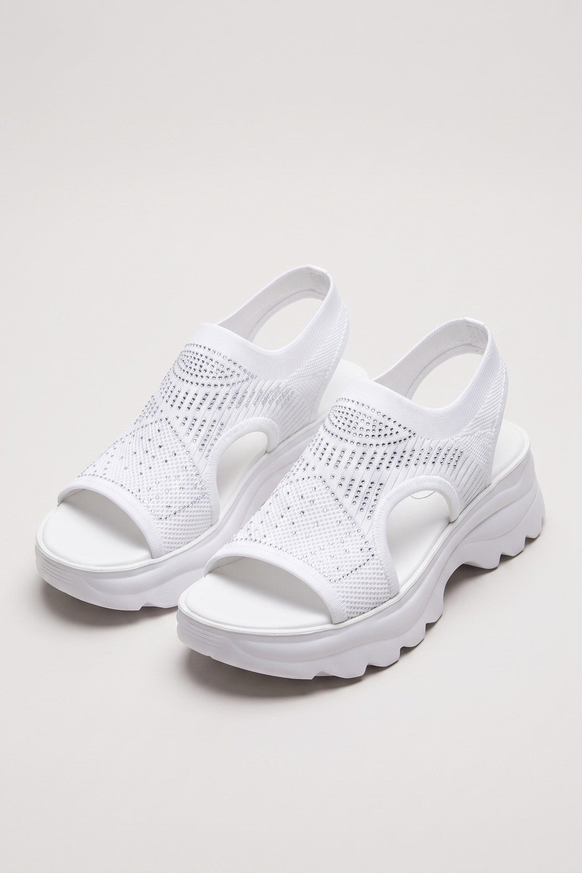 Platform Sandals Women - Crystal-Embellished Wedge Sandals