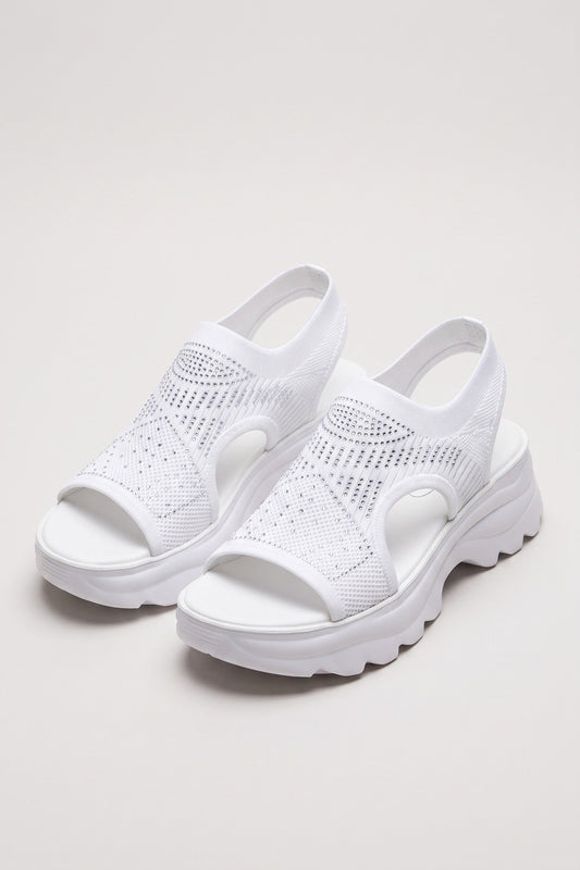 Platform Sandals Women - Crystal-Embellished Wedge Sandals