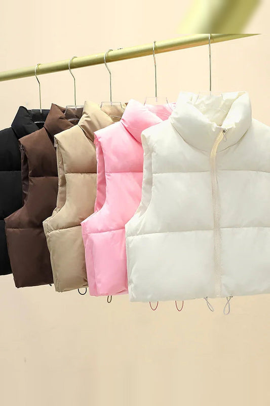 Gilet Women - Quilted Gilet with Stand Collar