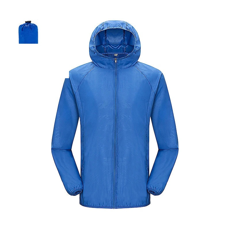 Unisex Jacket Men - Water Repellent Hooded Jacket with Zip Pockets