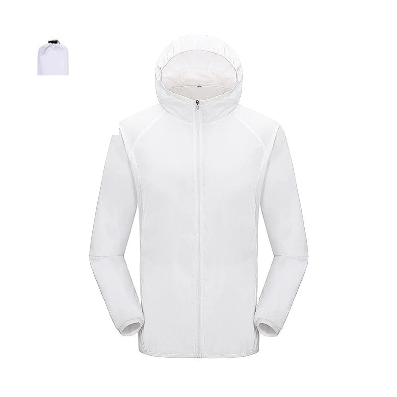 Unisex Jacket Men - Water Repellent Hooded Jacket with Zip Pockets