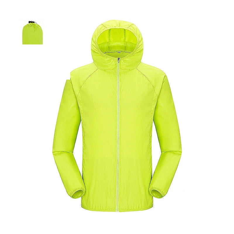Unisex Jacket Men - Water Repellent Hooded Jacket with Zip Pockets