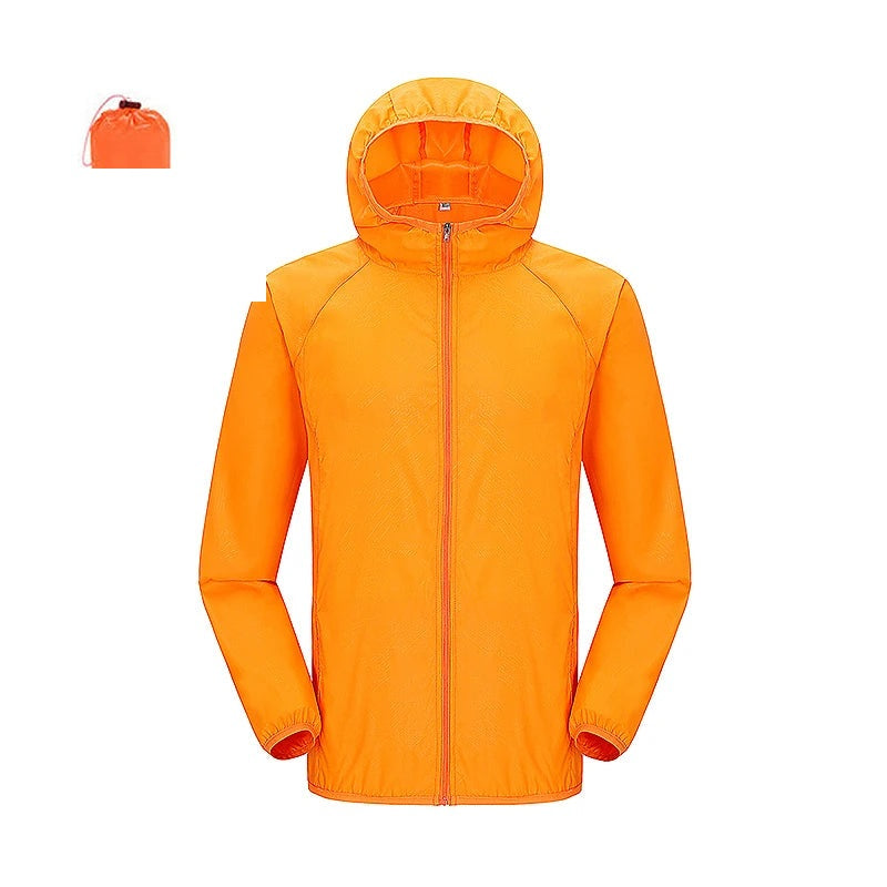 Unisex Jacket Men - Water Repellent Hooded Jacket with Zip Pockets