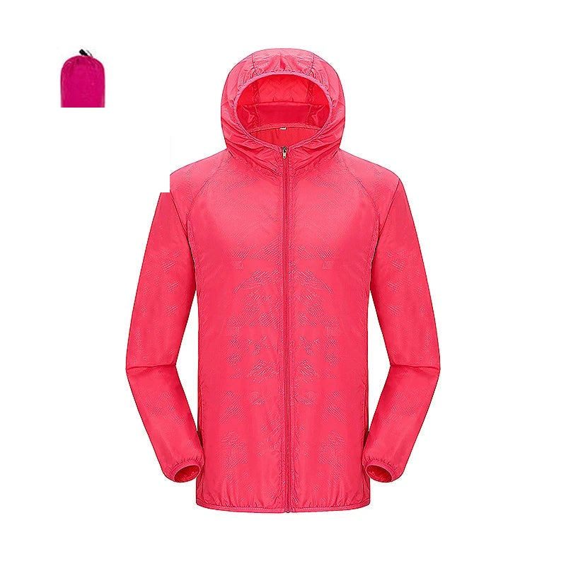 Unisex Jacket Men - Water Repellent Hooded Jacket with Zip Pockets