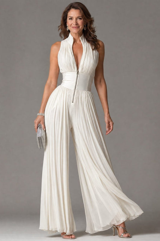 Jumpsuit Women - Halterneck Pleated Jumpsuit