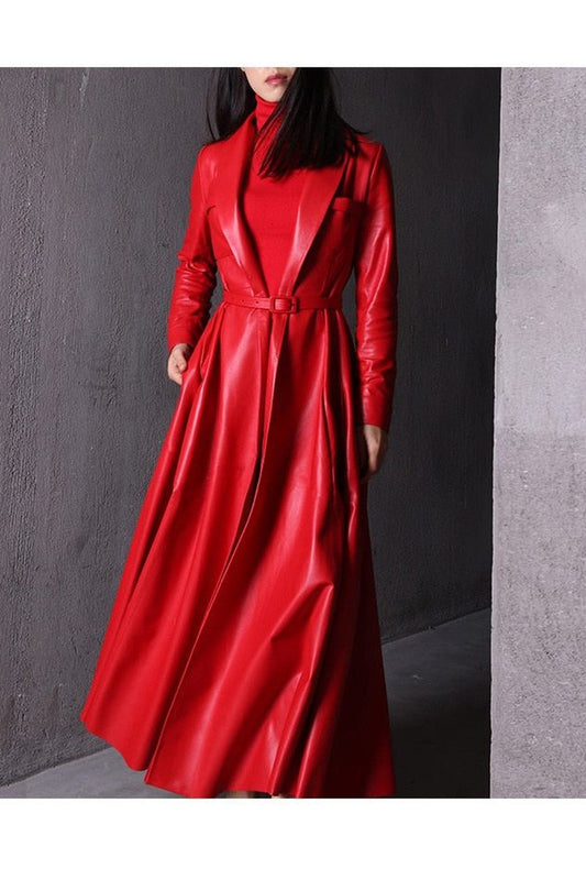 Trench Coat Women - Double-Breasted Belted Trench Coat