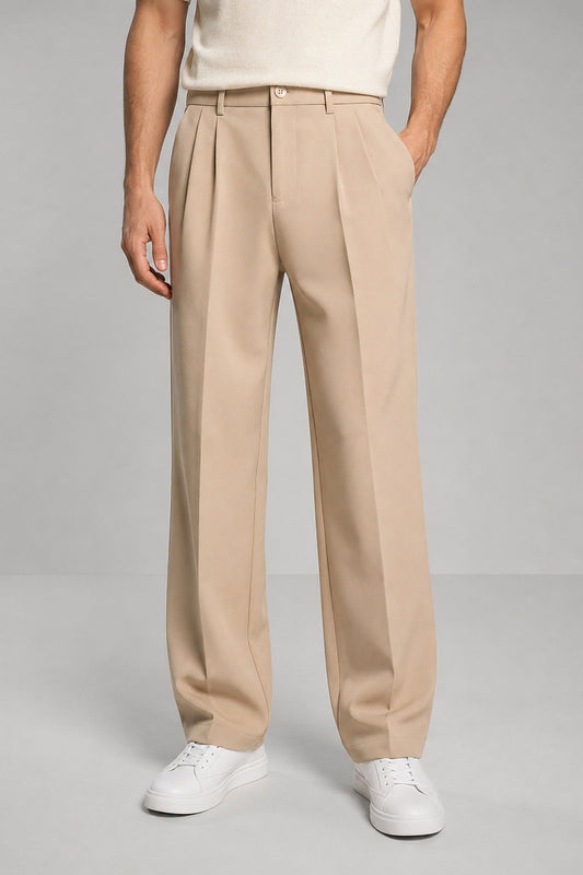 Trousers Men - Straight Leg Tailored Trousers