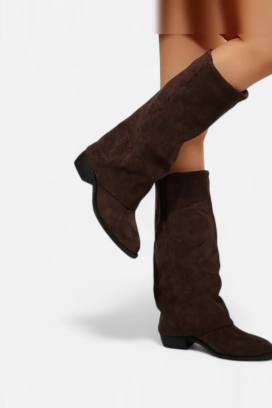 Knee High Boots Women - Tall Knee High Boots with Block Heel