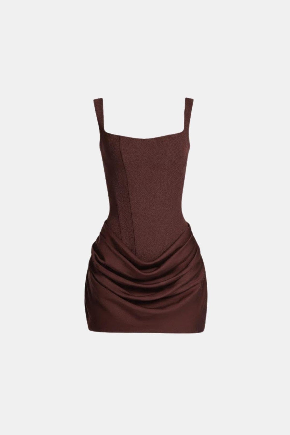 Mini Dress Women - Lace-Up Corset Mini Dress with Square Neckline