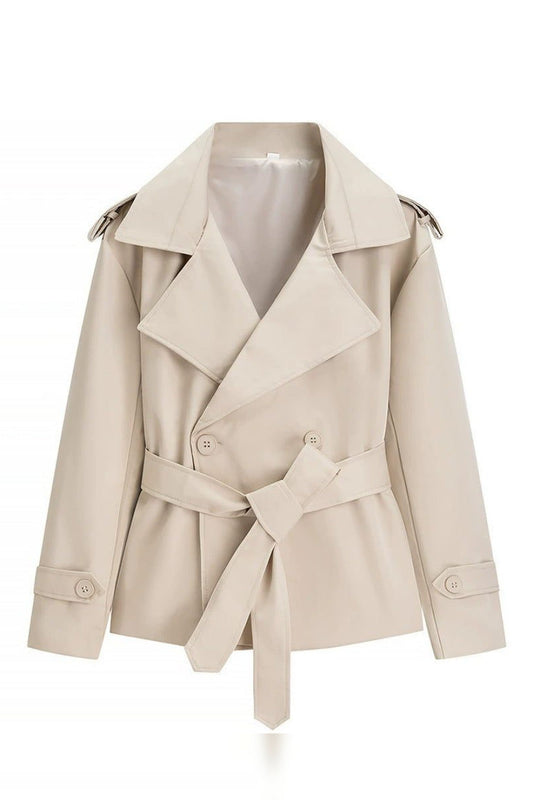 Coat Women - Double-Breasted Short Coat