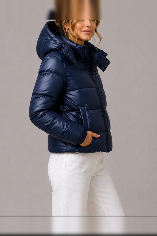 Coat Women - Black Puffer Quilted Coat