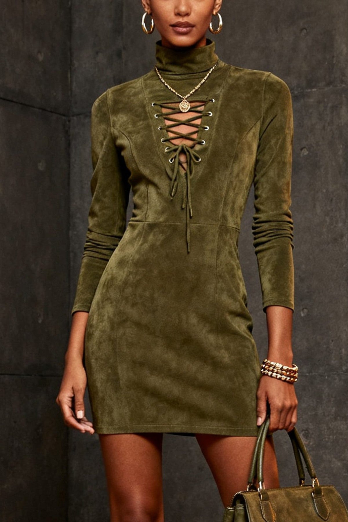 Dress Women - Lace-Up Dress with Detail