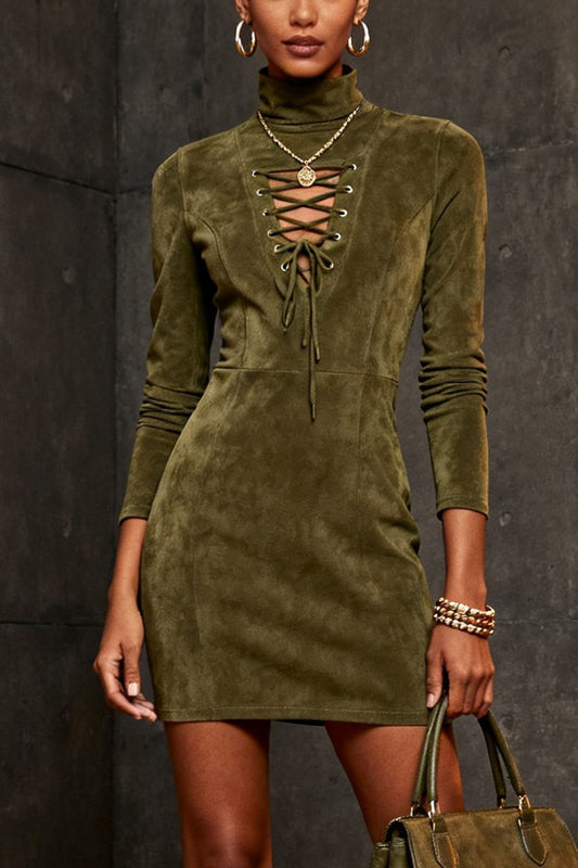 Dress Women - Lace-Up Dress with Detail