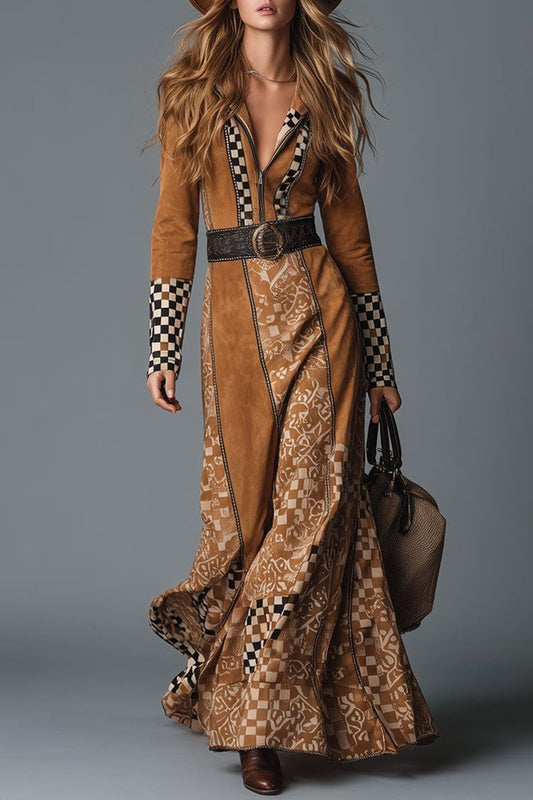 Maxi Dress Women - Wrap Maxi Dress with Trim