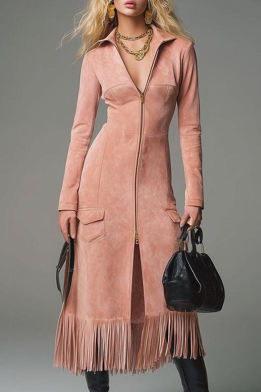Midi Dress Women - Playful Midi Dress with Hem