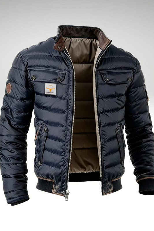 Coat Men - Quilted Bomber Coat