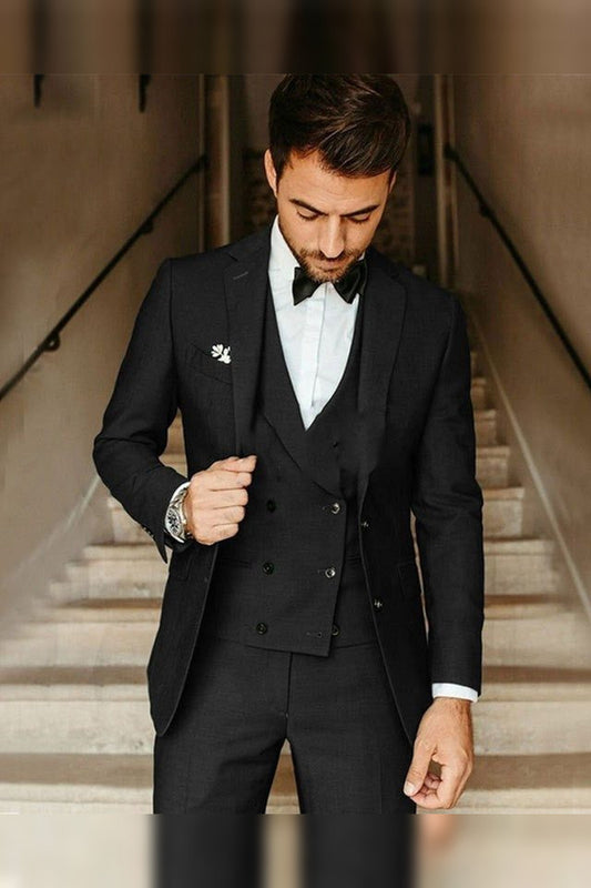 Suit Men - Linen Three-Piece Suit