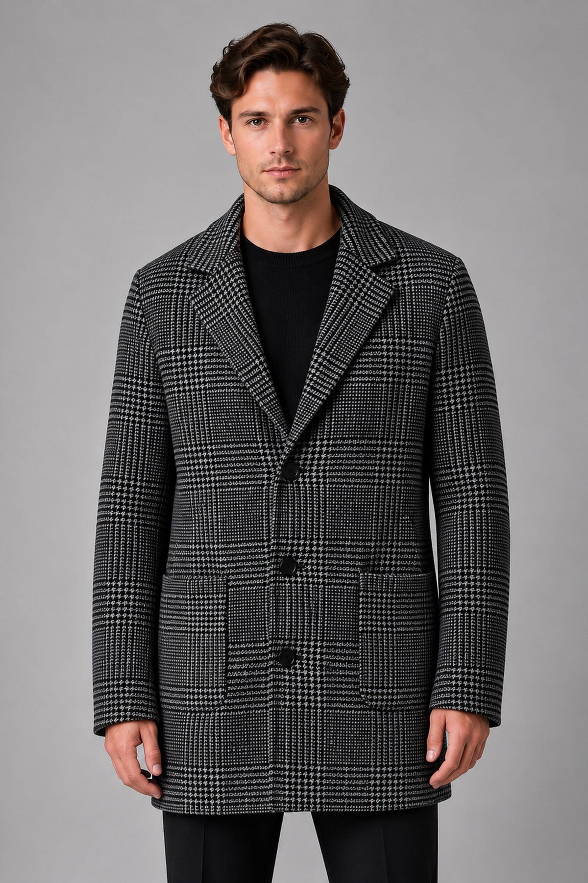 Jacket Men - Wool Checked Jacket