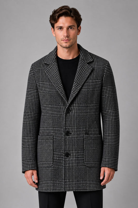Jacket Men - Wool Checked Jacket