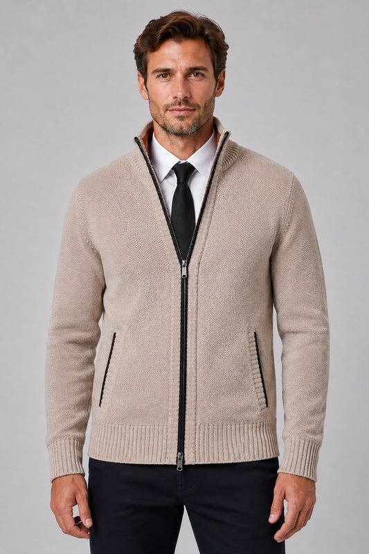 Cardigan Men - Black Soft Cardigan