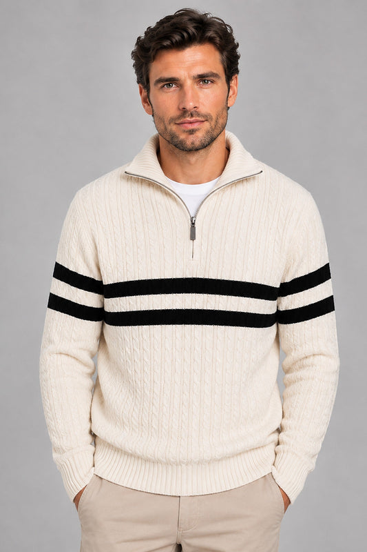 Jumper Men - Cable Knit Wool Jumper