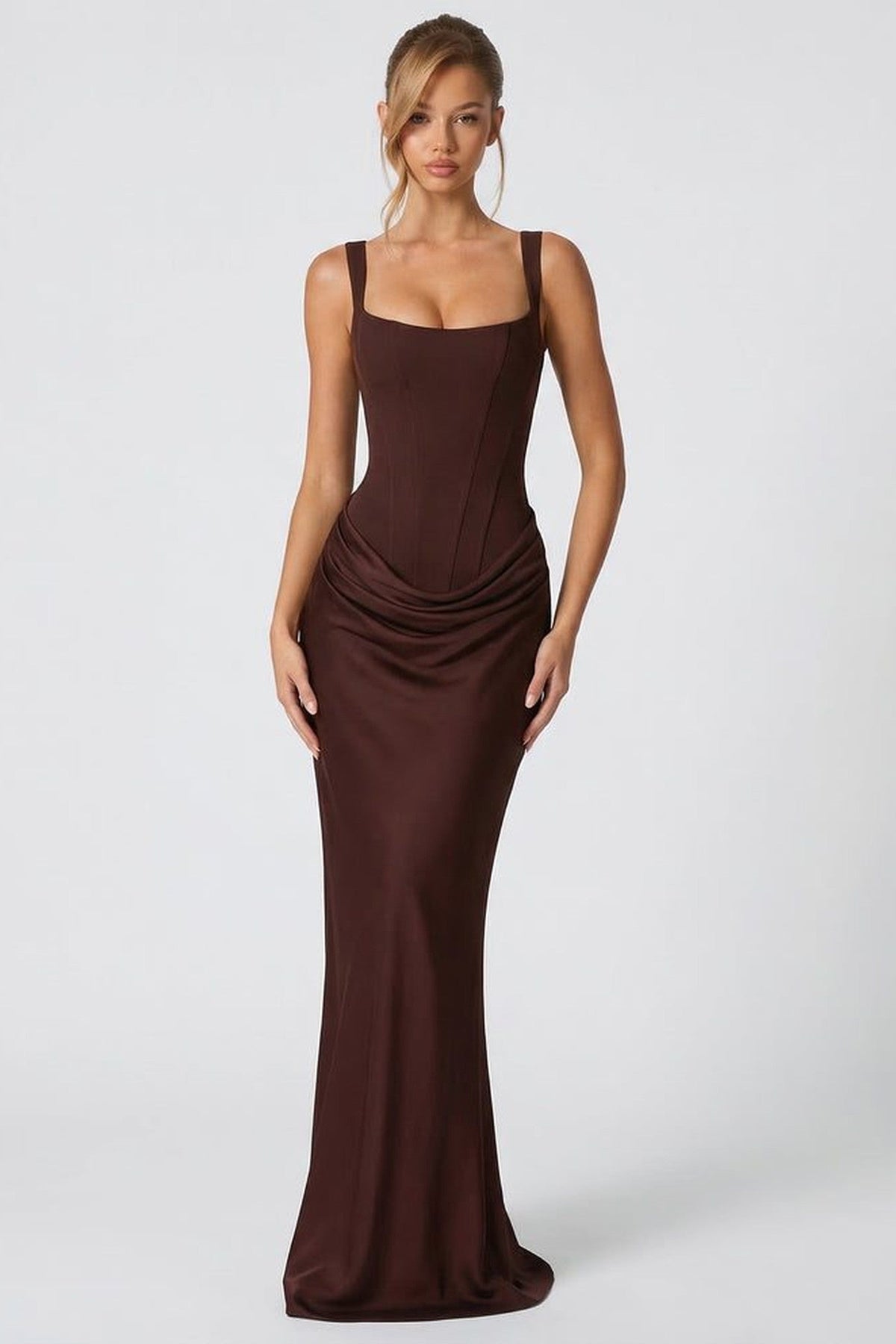 Maxi Dress Women - Satin Corset Maxi Dress