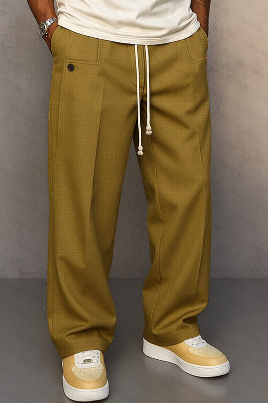 Chinos Men - Straight Leg Chino Trousers with Tapered Ankle