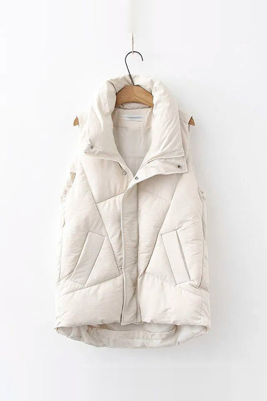 Gilet Women - Quilted Gilet with Stand Collar and Full Zip