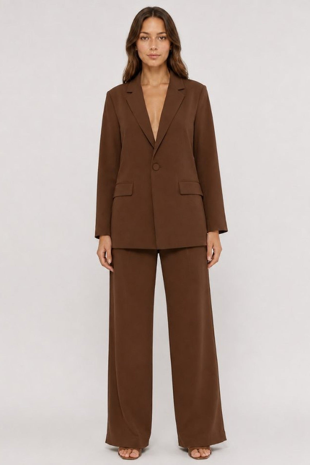 Suit Women - Wide Leg Suit with Oversized Blazer