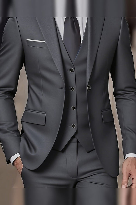 Suit Men - Three-Piece Suit with Waistcoat and Trousers